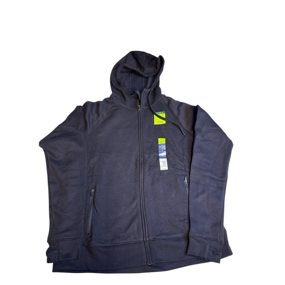 NWT Tek Gear Men Hoodie Jacket Navy Blue Ultra Soft Fleece Full Zip Size Small‎